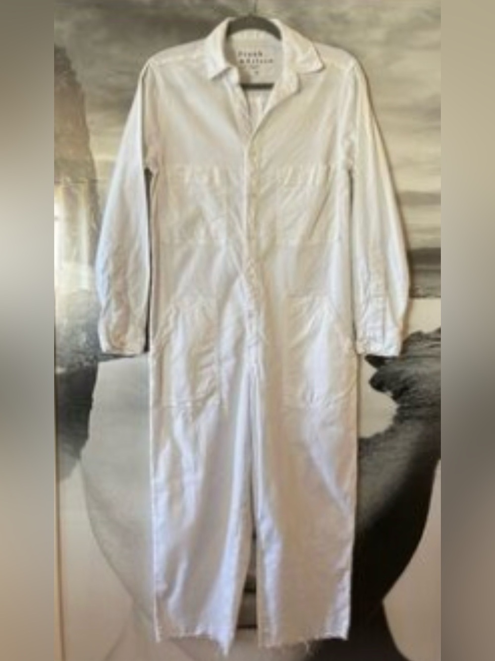 Frank & Eileen White Cotton Northern Ireland Jumpsuit Size Large - Picture 2 of 6
